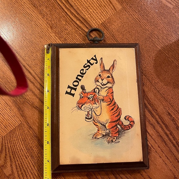 Vintage wall decor Honesty rabbit in a tiger costume ark products made in USA - Picture 3 of 6
